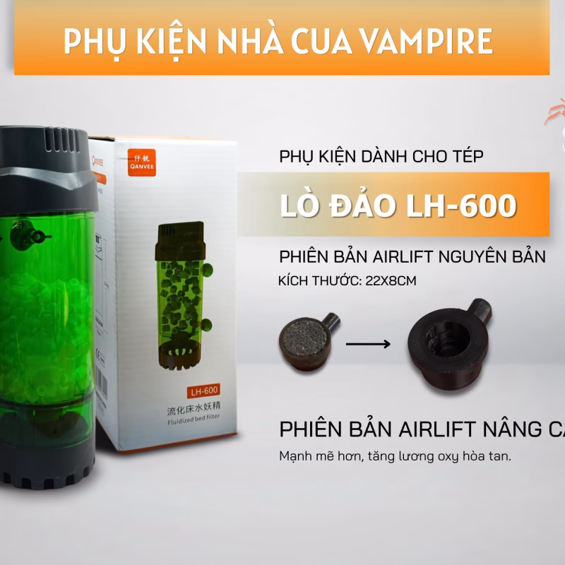 LH-600 LH-300 – LÒ ĐẢO VI SINH | NÂNG CẤP AIRLIFT – ĐỈNH CAO LỌC VI SINH