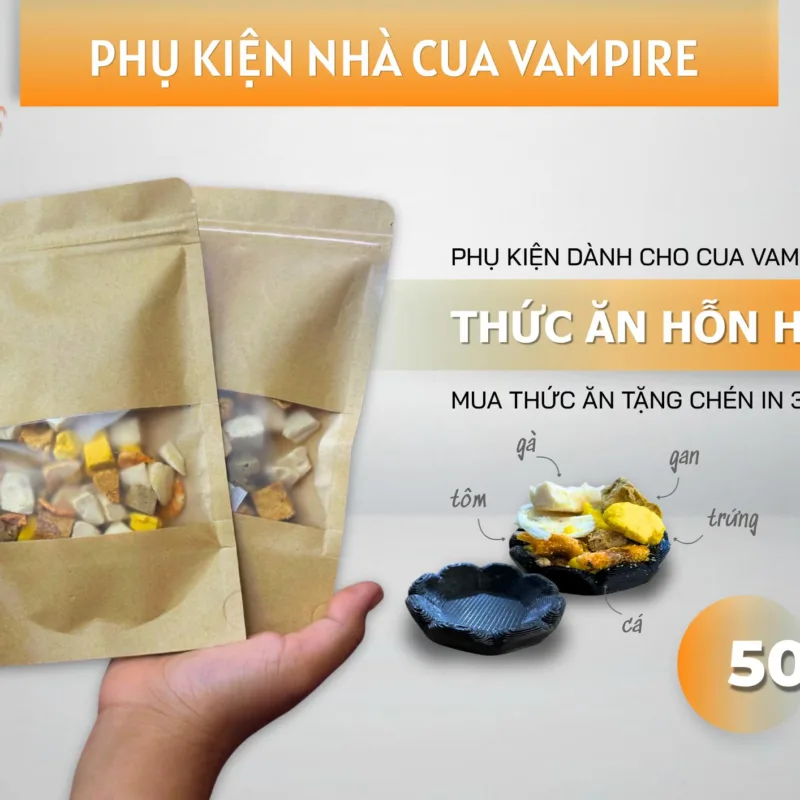 Hỗn hợp thức ăn đạm sấy (Cá Hồi, Gan, Gà và Trứng) - Gói 30gram